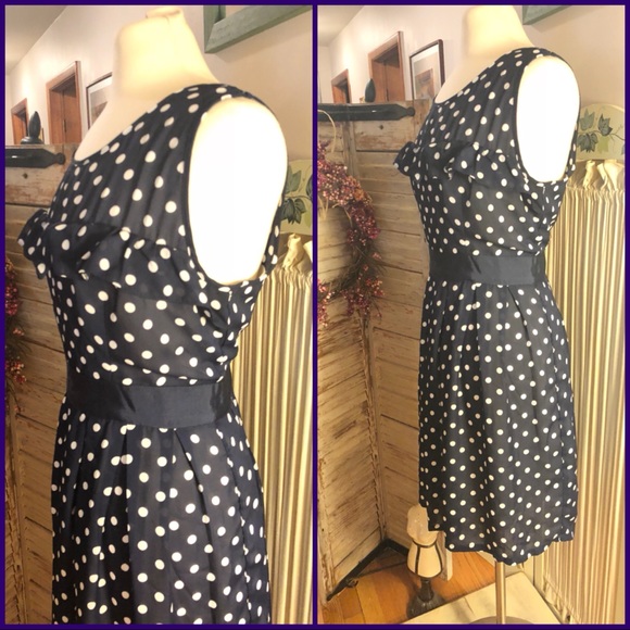 NWOT-SZ XL-TATIANA & NATOUCHI NAVY/WHITE DRESS - Picture 3 of 8